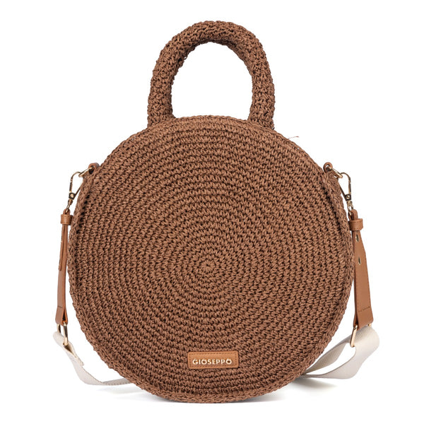 CAPAZO REDONDO COLOR CUERO TRENZADO MIMS 