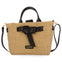 RAFFIA CROSSBODY BAG WITH BOW AND BLACK GREKAN DETAILS