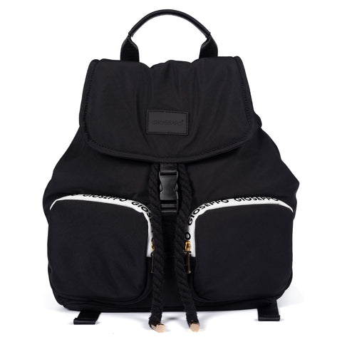 MOCHILA NEGRA DE NYLON CON CONTRASTES DE COLOR BONSALL