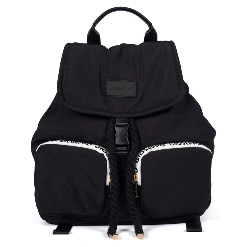 MOCHILA NEGRA DE NYLON CON CONTRASTES DE COLOR BONSALL