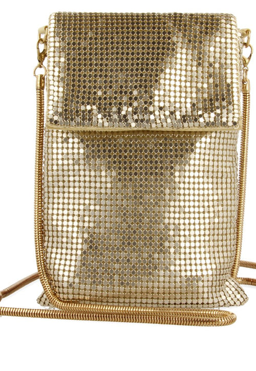 MINI BOLSO DORADO DE MALLA METÁLICA SEILLANS