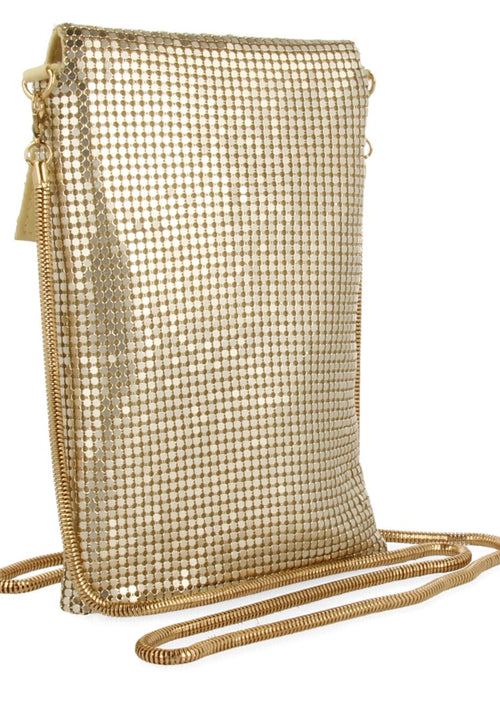 MINI BOLSO DORADO DE MALLA METÁLICA SEILLANS