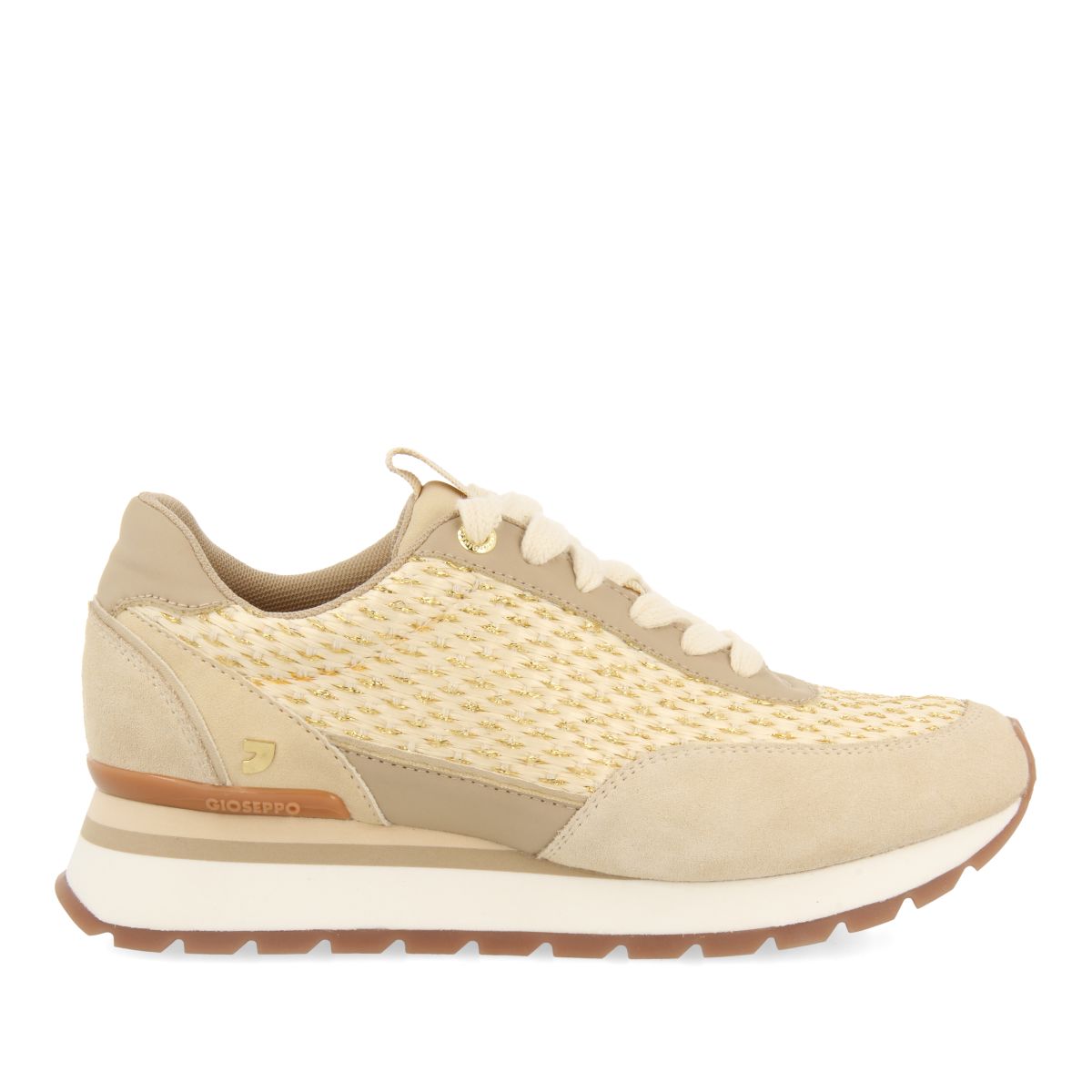 SCARPE DA GINNASTICA DORATE CON DETTAGLI INTRECCIATI PER DONNA GAGGI