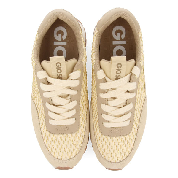 SNEAKERS DORADAS CON DETALLES TRENZADOS PARA MUJER GAGGI