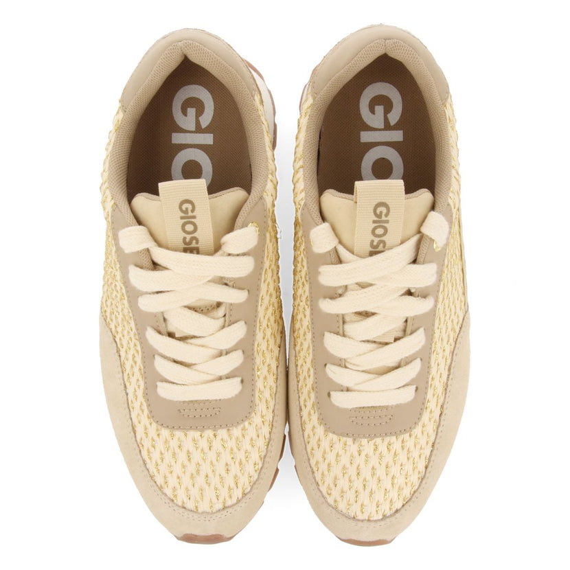 SNEAKERS DORADAS CON DETALLES TRENZADOS PARA MUJER GAGGI