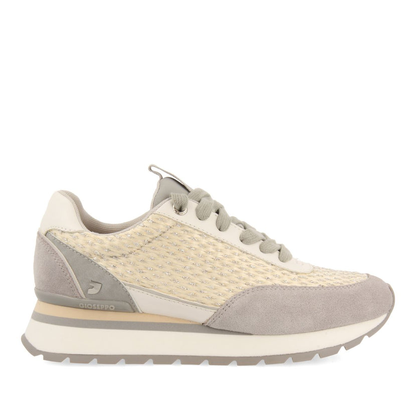 SNEAKERS PLATEADAS CON DETALLES TRENZADOS PARA MUJER GAGGI