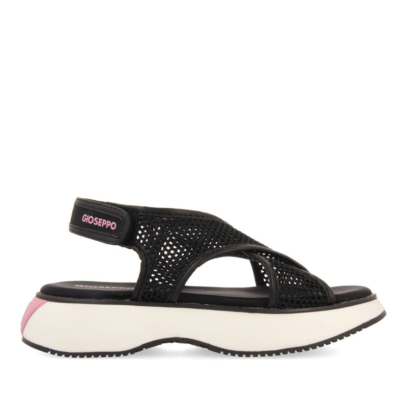 SANDALIAS DEPORTIVAS NEGRAS DE REJILLA PARA MUJER VALDINA