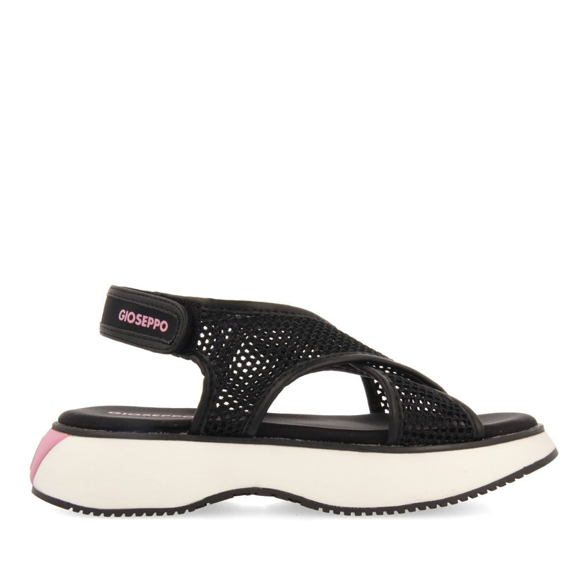 SANDALIAS DEPORTIVAS NEGRAS DE REJILLA PARA MUJER VALDINA