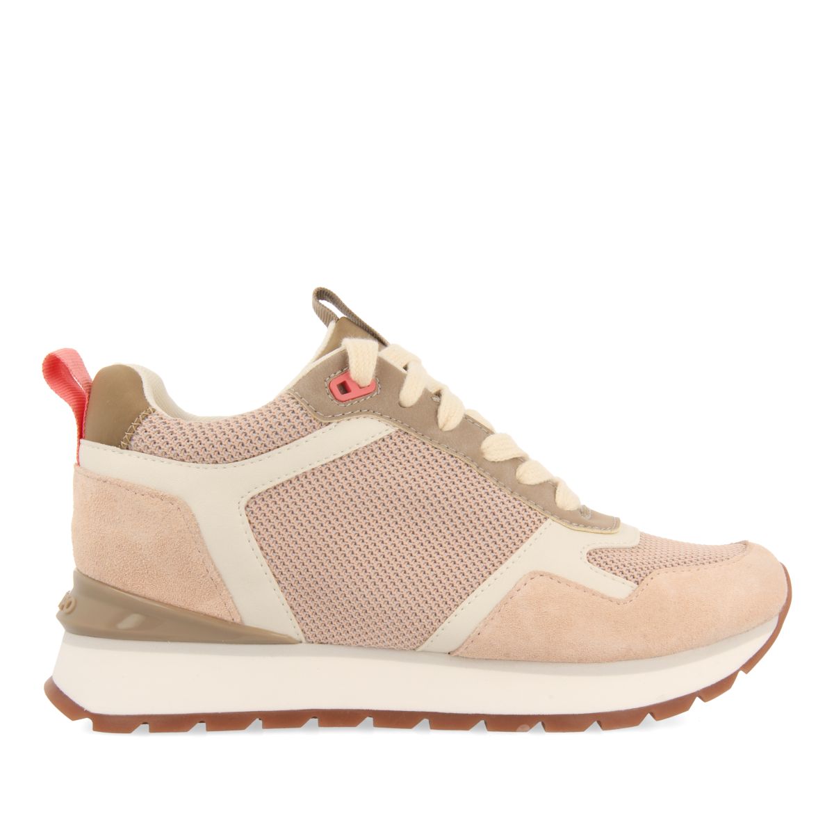 SNEAKERS NUDE CON CUÑA INTERNA Y DETALLES MULTICOLOR PARA MUJER RANDAZZO