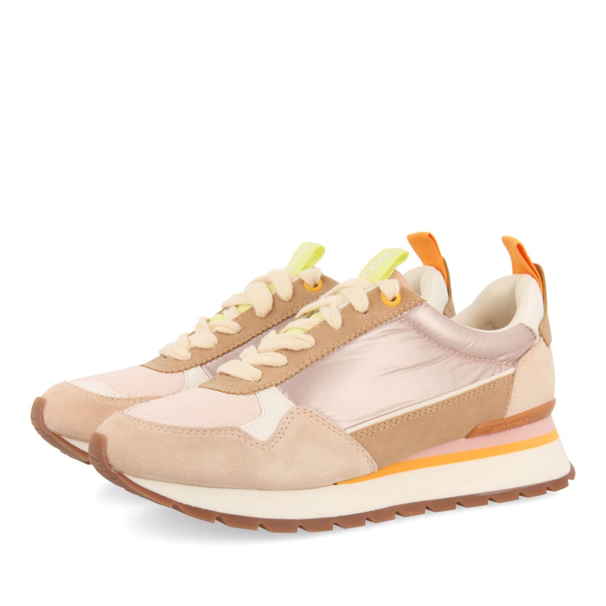 SNEAKERS NUDE BRILLANTE CON DETALLES MULTICOLOR PARA MUJER SAMOSET
