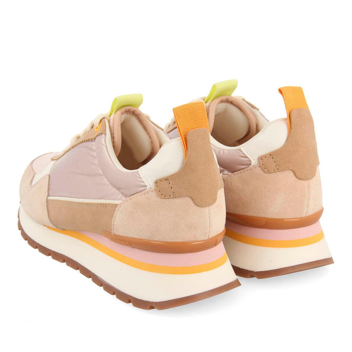 SNEAKERS NUDE BRILLANTE CON DETALLES MULTICOLOR PARA MUJER SAMOSET