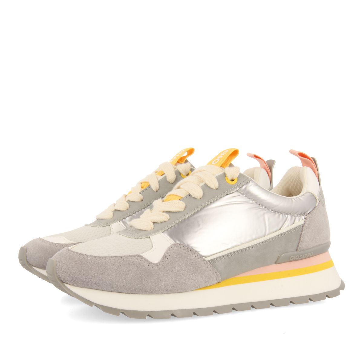 SNEAKERS PLATEADAS CON DETALLES MULTICOLOR PARA MUJER SAMOSET