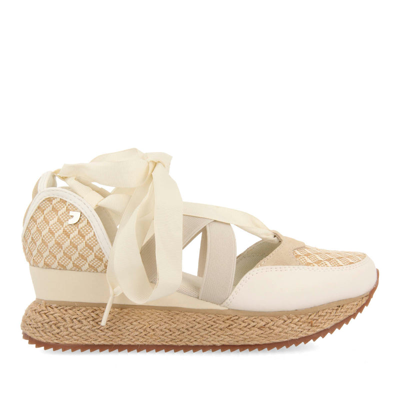 SANDALIAS DEPORTIVAS OFF-WHITE CON CUÑA PARA MUJER OTLLAK