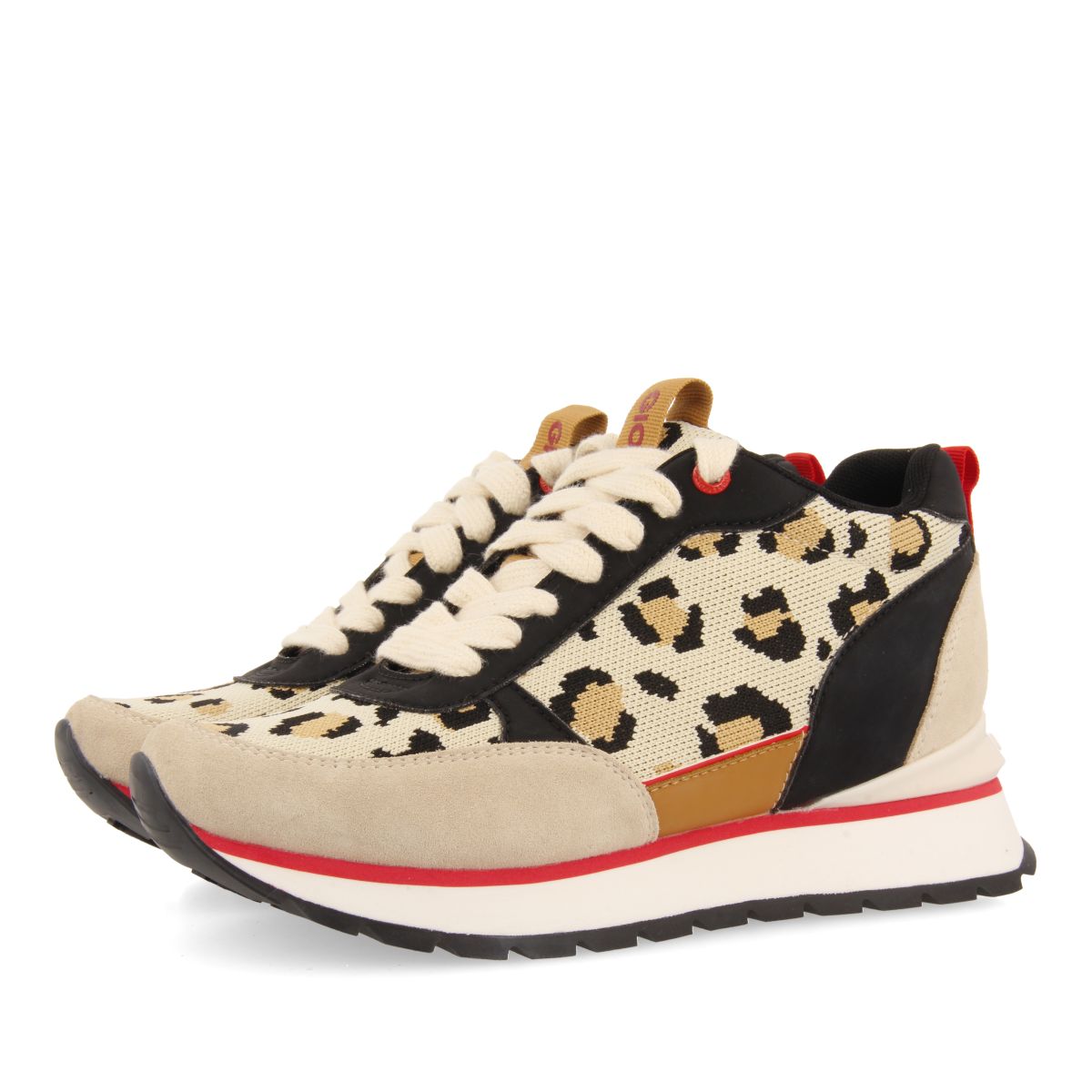 SNEAKERS CON PRINT DE LEOPARDO Y CUÑA INTERNA PARA MUJER VERYAN