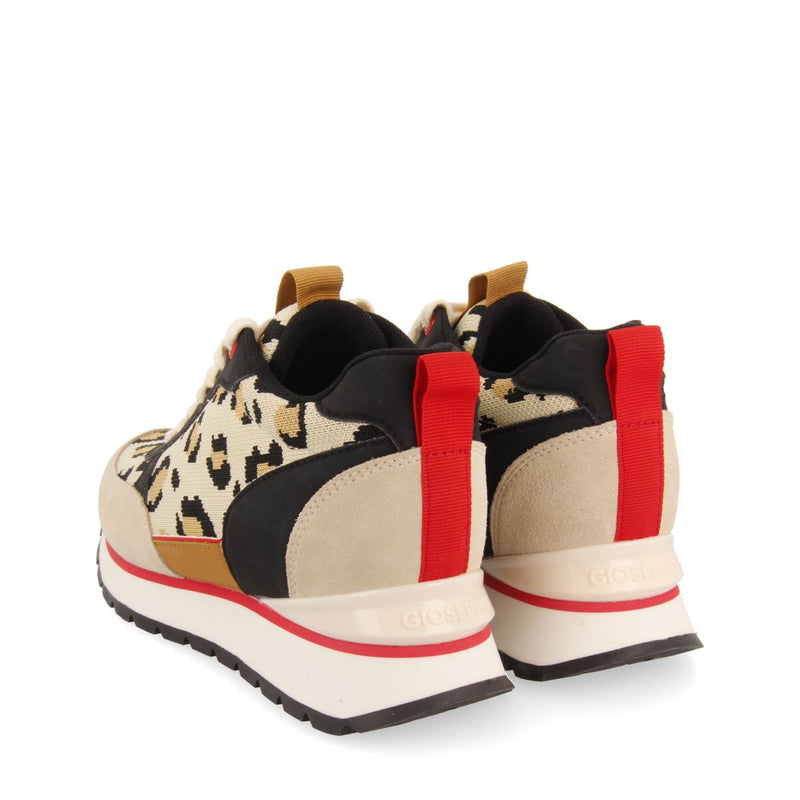 SNEAKERS CON PRINT DE LEOPARDO Y CUÑA INTERNA PARA MUJER VERYAN