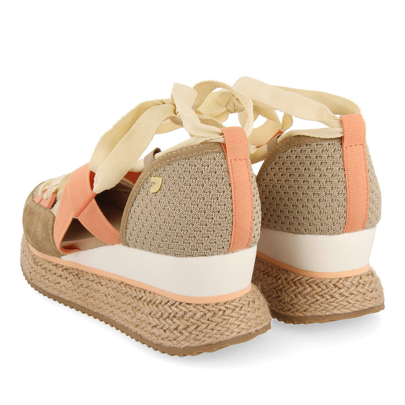 SNEAKERS ABIERTOS BEIGE CON CUÑA PARA MUJER TOTNES