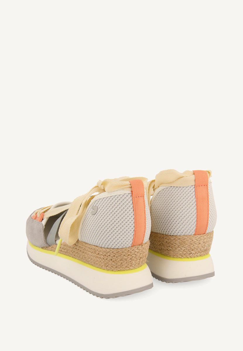WHITE OPEN SNEAKERS WITH WEDGE FOR WOMEN SAMOBOR
