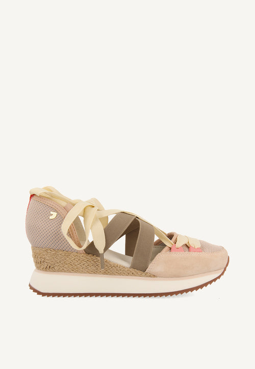 NUDE OPEN SNEAKERS WITH WEDGE FOR WOMEN SAMOBOR