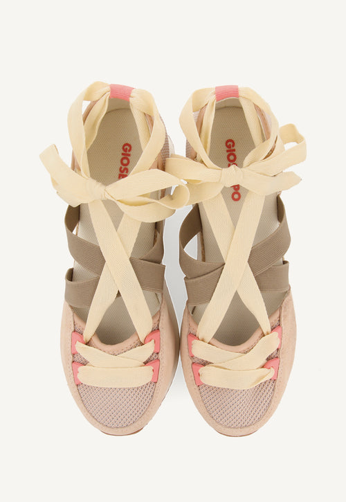 NUDE OPEN SNEAKERS WITH WEDGE FOR WOMEN SAMOBOR