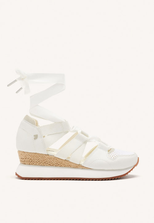 OFF-WHITE OPEN SNEAKERS ESPADRILLE TYPE WITH STRAPS FOR WOMEN MUIR