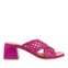 SANDALIAS DESTALONADAS COLOR FUCSIA CON TRENZADOS PARA MUJER CLARCONA