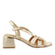 SANDALIAS COLOR PLATINO DE TACÓN CON TIRAS TRENZADAS PARA MUJER BULQIZE