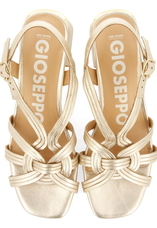 SANDALIAS COLOR PLATINO DE TACÓN CON TIRAS TRENZADAS PARA MUJER BULQIZE