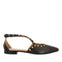 BAILARINAS DE PIEL COLOR NEGRO CON PUNTA FINA Y DETALLE DE TACHAS PARA MUJER GARCON