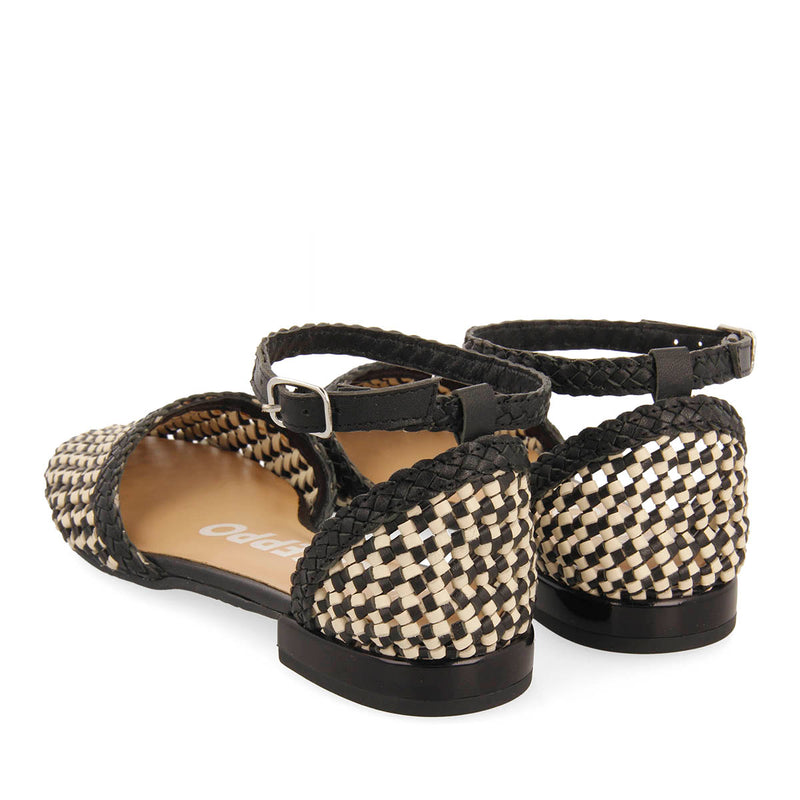 SABRINAS BICOLOR DE PELE TRANÇADA COM FECHO DE PULSEIRA PARA MULHER KONISPOL