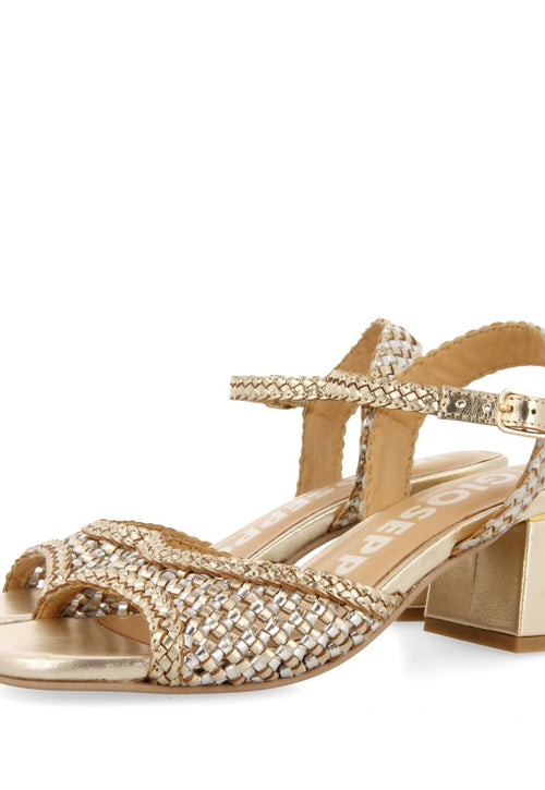 SANDALIAS DE TACÓN CON PALA TRENZADA BICOLOR PARA MUJER LADOCK