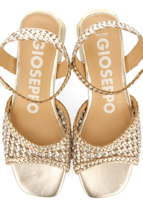 SANDALIAS DE TACÓN CON PALA TRENZADA BICOLOR PARA MUJER LADOCK