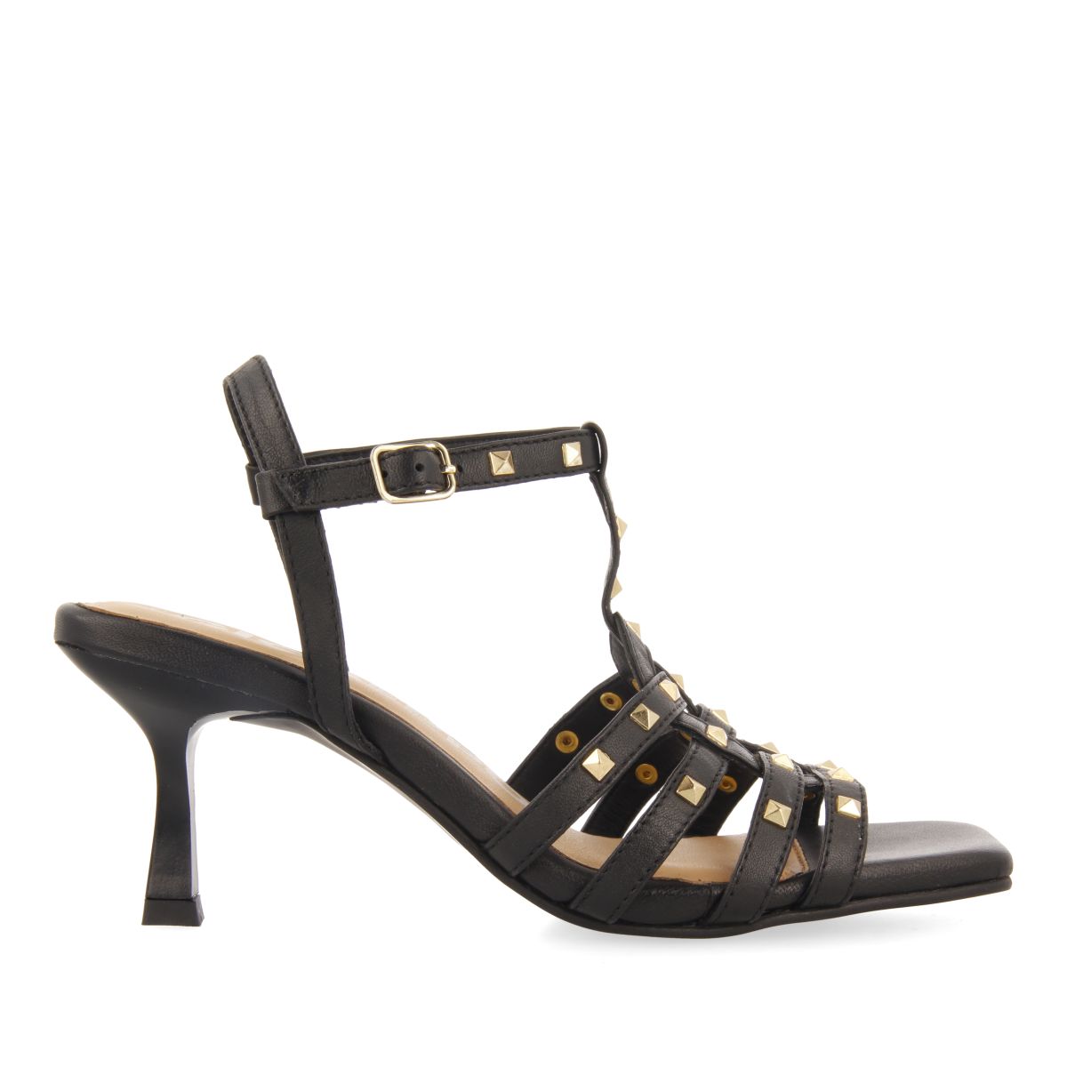 BLACK HEELED SANDALS WITH CRAB TYPE ADORNMENTS FOR WOMEN KRIZEVCI