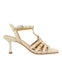 SANDALIAS OFF-WHITE DE TACÓN TIPO CANGREJERA CON ADORNOS DE TACHAS PARA MUJER KRIZEVCI