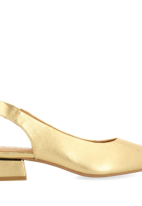 BAILARINAS DESTALONADAS DE PIEL EN COLOR DORADO PARA MUJER OBROVAC