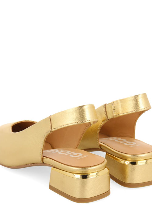 BAILARINAS DESTALONADAS DE PIEL EN COLOR DORADO PARA MUJER OBROVAC