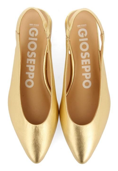 BAILARINAS DESTALONADAS DE PIEL EN COLOR DORADO PARA MUJER OBROVAC