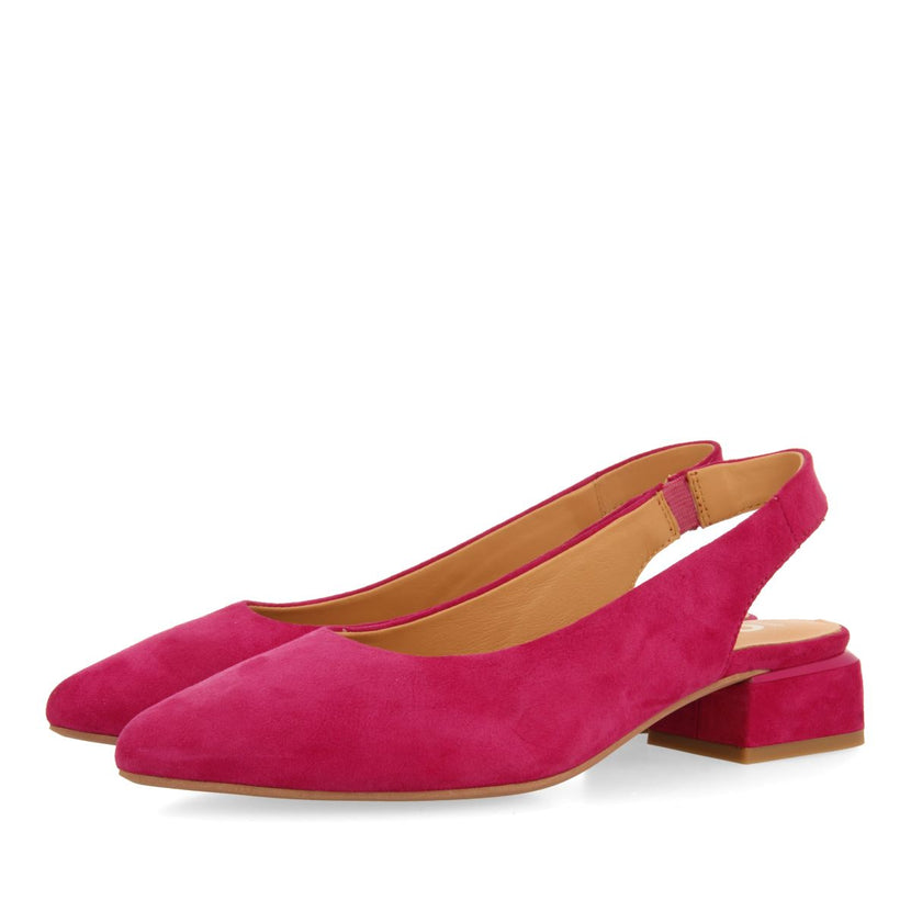 BAILARINAS DESTALONADAS DE PIEL EN COLOR FUCSIA PARA MUJER MUHURR