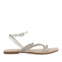 SANDALIAS PLATEADAS DE PIEL CON PEDRERÍA PARA MUJER SORLINGAS