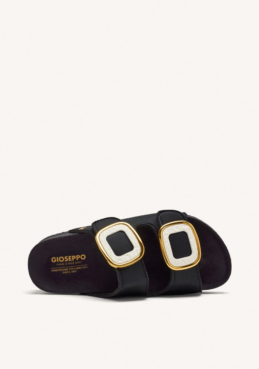 SANDALIAS COLOR OFF-WHITE ESTILO BIO CON ADORNO JOYA PARA MUJER BUDAORS