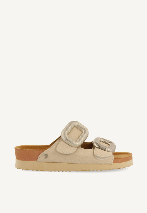 SANDALIAS COLOR HIELO CON ADORNO JOYA PARA MUJER COVERT