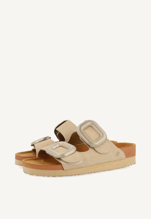 SANDALIAS COLOR HIELO CON ADORNO JOYA PARA MUJER COVERT