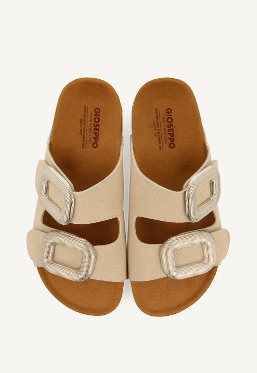 SANDALIAS COLOR HIELO CON ADORNO JOYA PARA MUJER COVERT