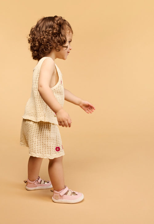 SANDALIAS ROSAS ESTILO CANGREJERAS CON CIERRES AJUSTABLES PARA BEBÉ ODELL