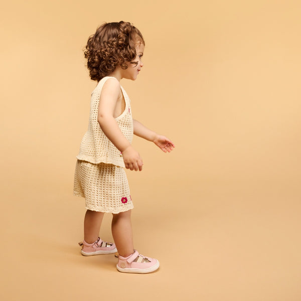 SANDALIAS ROSAS ESTILO CANGREJERAS CON CIERRES AJUSTABLES PARA BEBÉ ODELL
