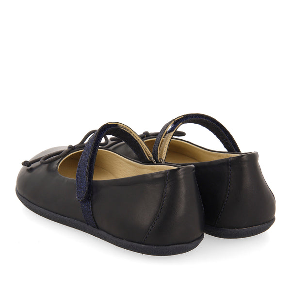NAVY BLUE GLITTERY BALLET FLATS WITH BOW EMBELLISHMENT FOR GIRLS AND BOYS ANNSVILLE
