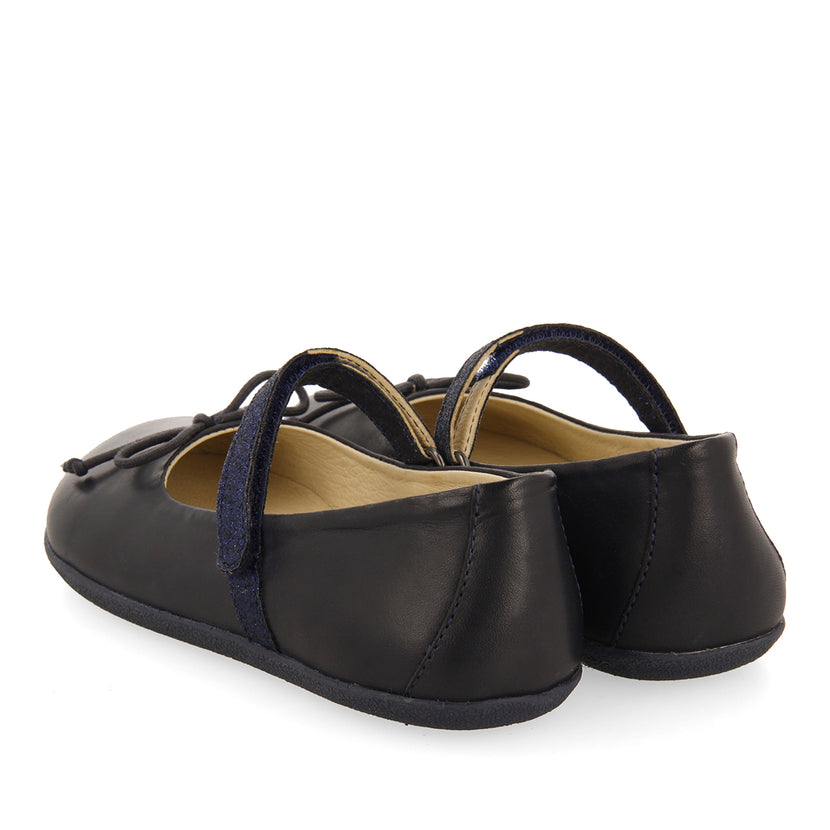 NAVY BLUE GLITTERY BALLET FLATS WITH BOW EMBELLISHMENT FOR GIRLS AND BOYS ANNSVILLE