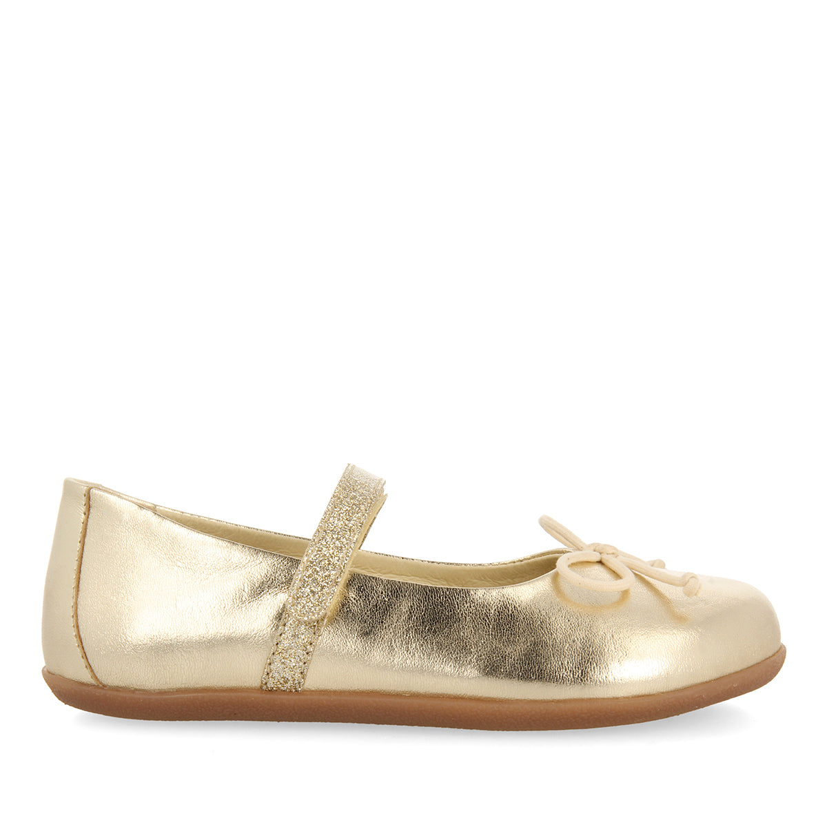 BALLERINE DORATE CON GLITTER E FIOCCO DECORATIVO PER BAMBINA E BAMBINO ANNSVILLE