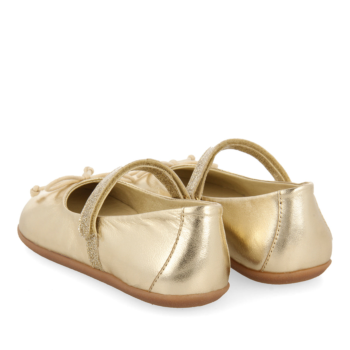 BALLERINE DORATE CON GLITTER E FIOCCO DECORATIVO PER BAMBINA E BAMBINO ANNSVILLE