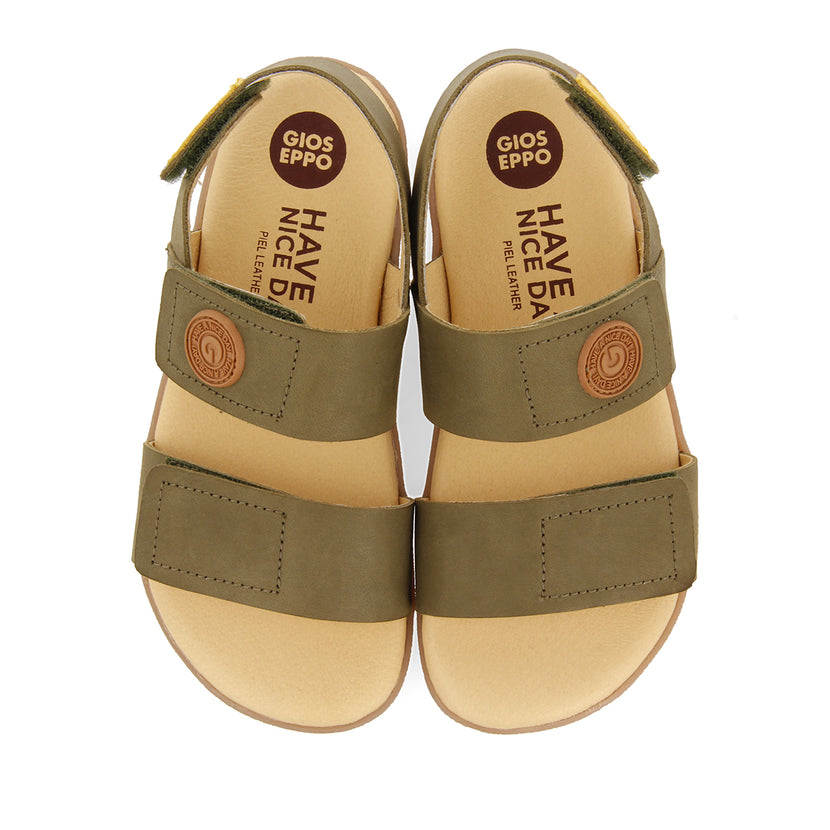 KHAKI SANDALS WITH YELLOW ACCENTS FOR BOYS AND GIRLS CORNWALL