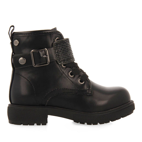 MILITARY STYLE BOOTS WITH REMOVABLE RHINESTONE STRAP ROSKILDE